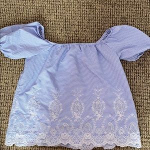 Cute baby blue stripped shirt